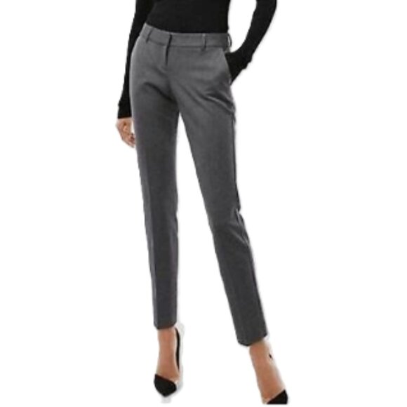 Express Charcoal Gray Columnist Ankle Trouser Pants - Picture 1 of 5